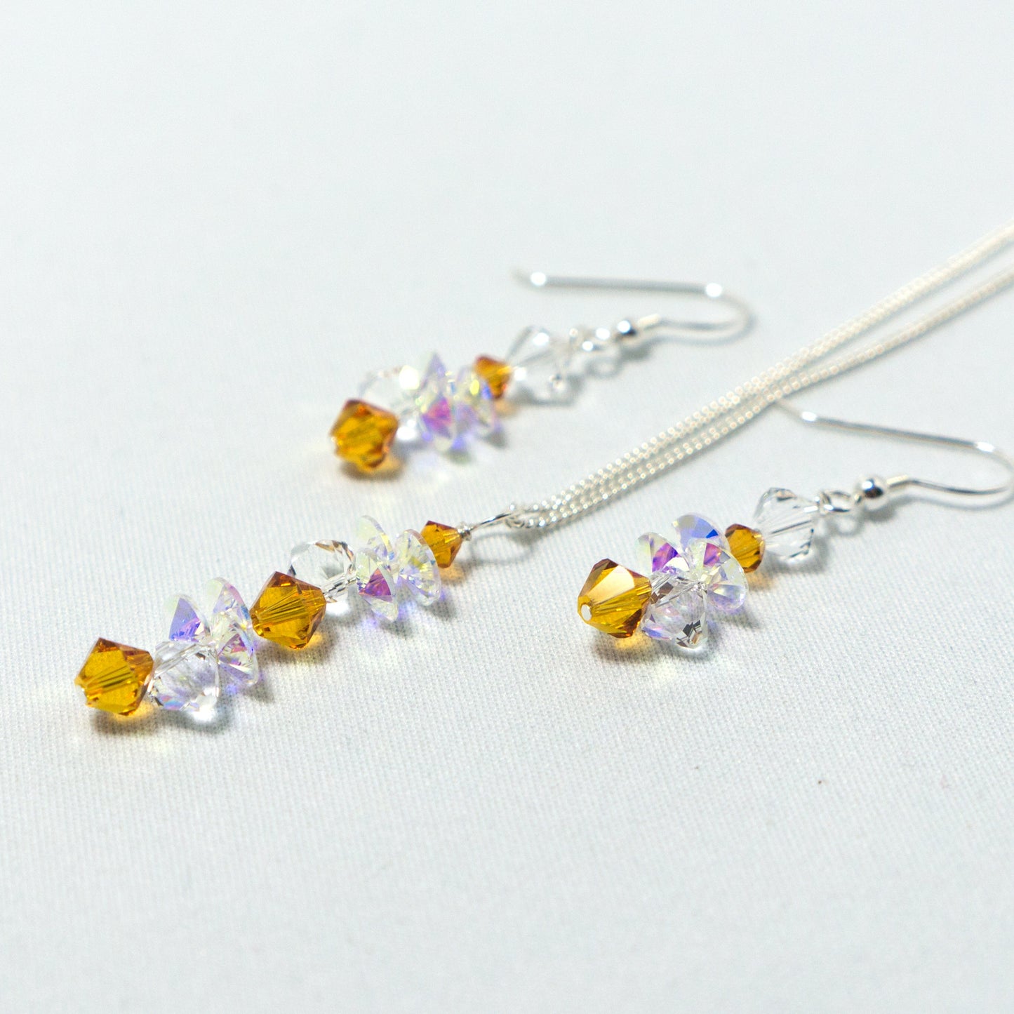 Cluster Earring and Necklace Sets