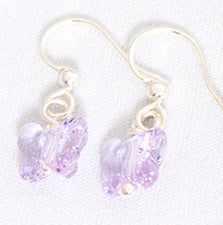 children’s butterfly earrings purple