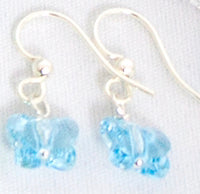 children’s butterfly earrings blue