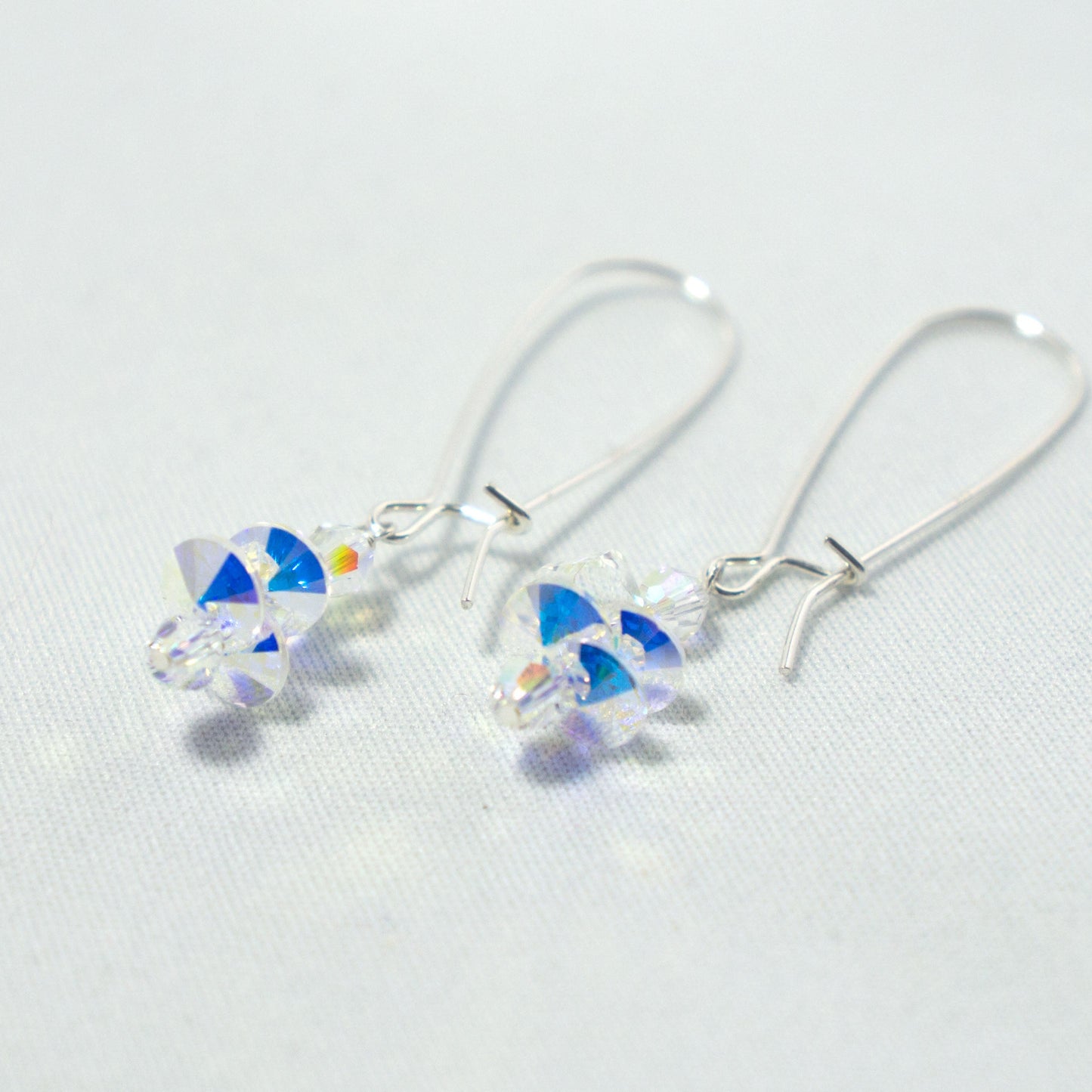 Clear Cluster Drop  Earrings
