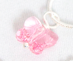 children's butterfly necklace - blue, clear ab, green, pink, purple pink